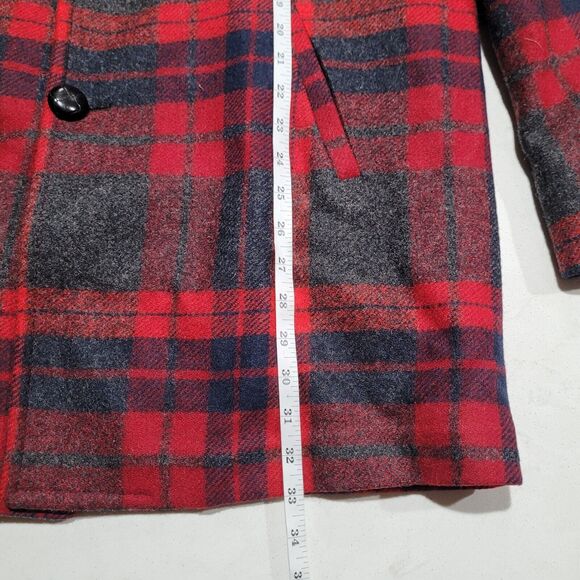 VTG Pendleton Wool Jacket Made In USA Plaid Large Over Coat Quilted Lining EUC - Picture 5 of 14